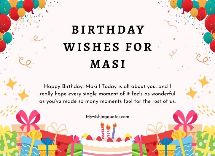 Birthday Wishes for Masi