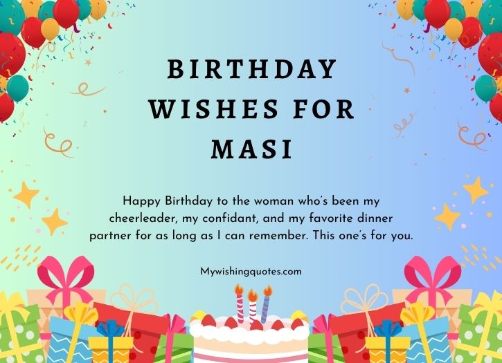 Loving Birthday Wishes for Masi