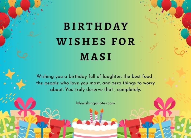 Heart Touching Birthday Wishes for Masi