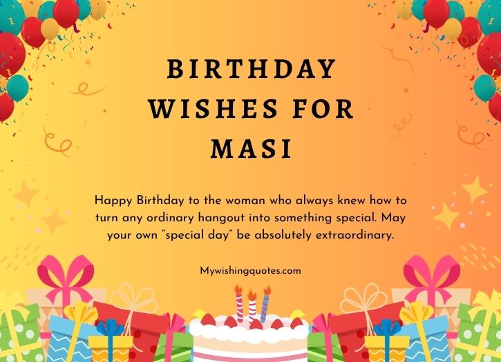 Short Funny Birthday Wishes for Masi