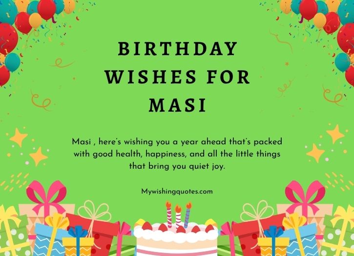 Happy Birthday Wishes for Masi