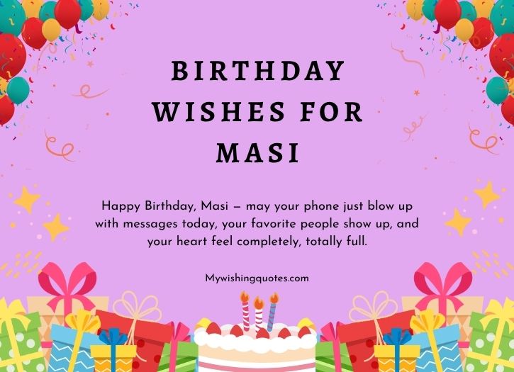 Heartfelt Birthday Wishes for Masi